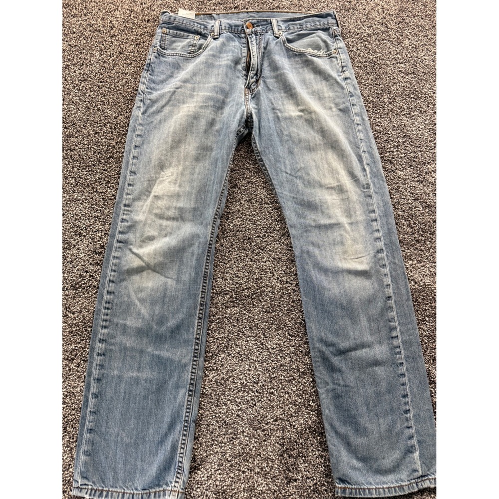 Levis 505 Regular Fit Jeans Mens 33x32 Light Wash Straight Leg Denim 00505-0236